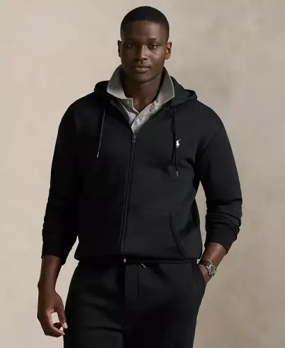 Men's Big & Tall Double-Knit Full-Zip Hoodie - 1