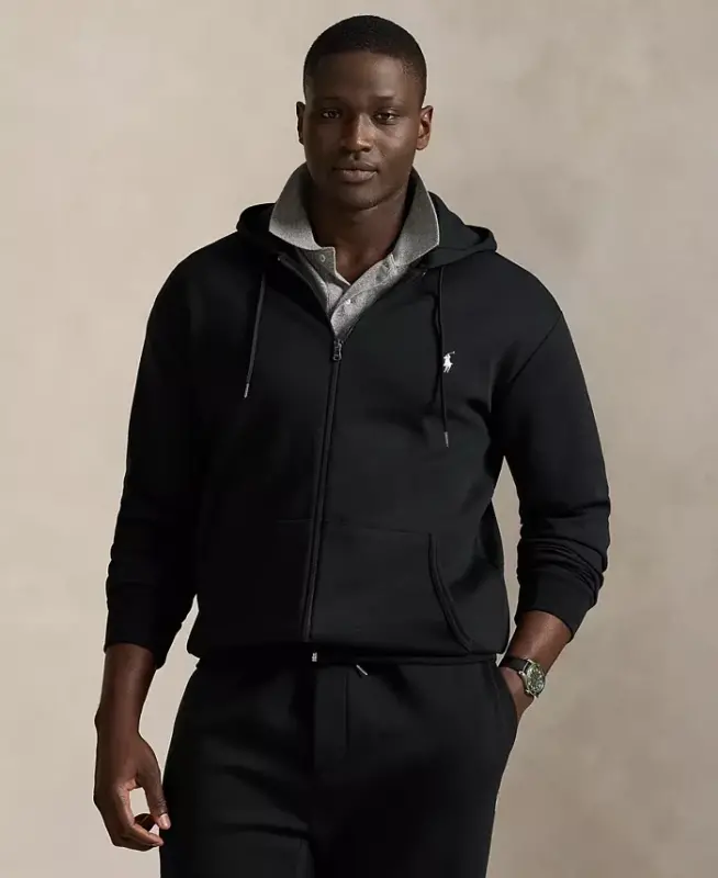 Men's Big & Tall Double-Knit Full-Zip Hoodie - POLO RALPH LAUREN