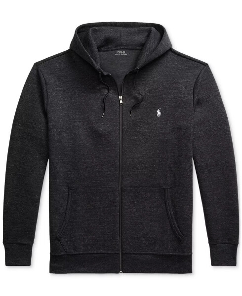 Men's Big & Tall Double-Knit Full-Zip Hoodie Black Htr - 5