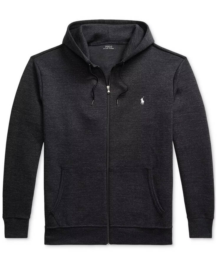 Men's Big & Tall Double-Knit Full-Zip Hoodie Black Htr - 5