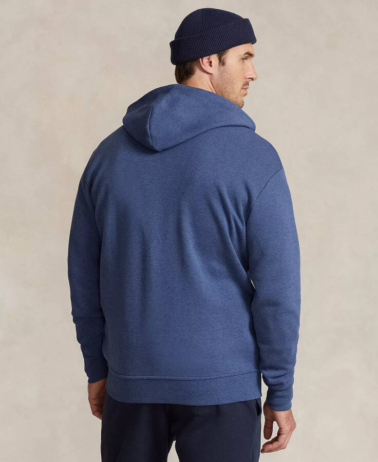 Men's Big & Tall Double-Knit Full-Zip Hoodie Blue Htr - 2