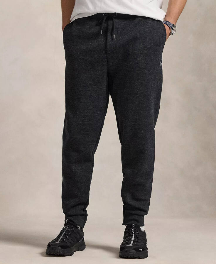 Men's Big & Tall Double-Knit Jogger Pants Black Htr - 4