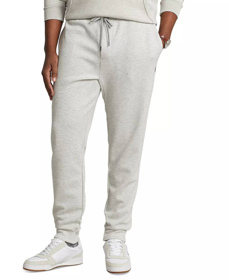 Men's Big & Tall Double-Knit Jogger Pants Grey - 1