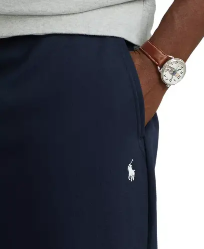 Men's Big & Tall Double-Knit Jogger Pants-Navy - 3