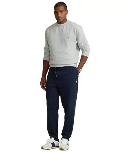 Men's Big & Tall Double-Knit Jogger Pants-Navy - 4