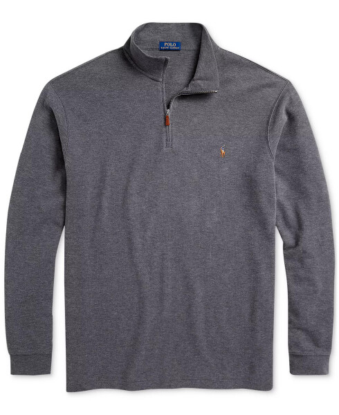 Men's Big & Tall Estate-Rib Quarter-Zip Pullover Barclay Heather - 5