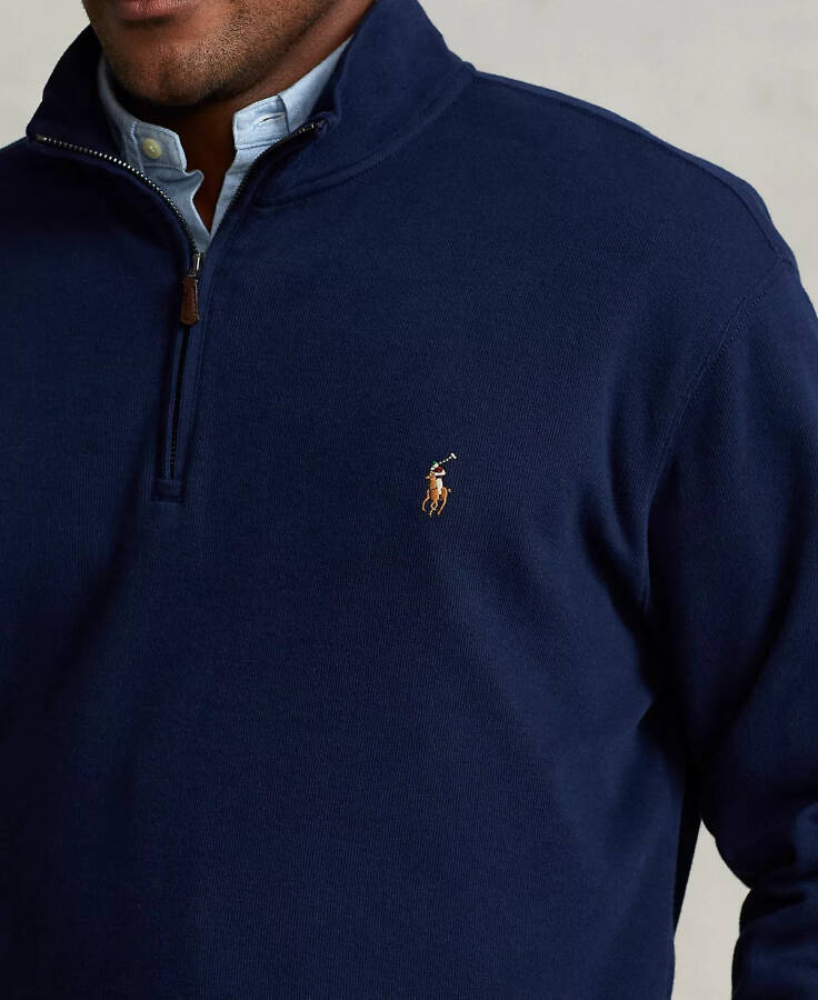 Men's Big & Tall Estate-Rib Quarter-Zip Pullover Cruise Navy - 3