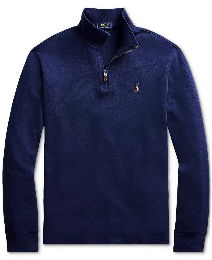 Men's Big & Tall Estate-Rib Quarter-Zip Pullover Cruise Navy - 5