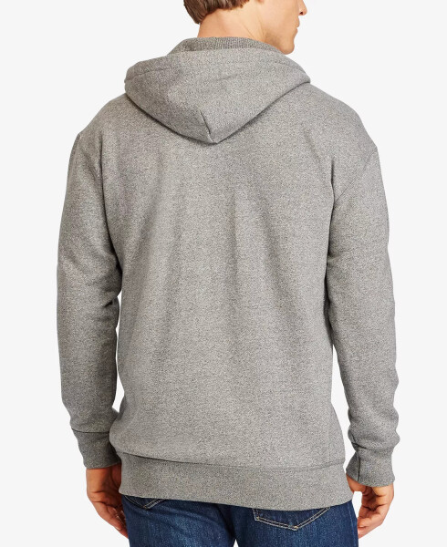 Men's Big & Tall Full-Zip Classic Fleece Hoodie Ash Grey Heather - 2