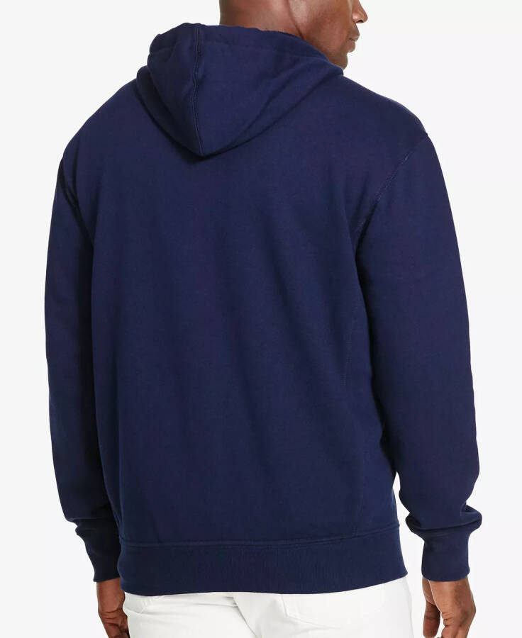 Men's Big & Tall Full-Zip Classic Fleece Hoodie Cruise Navy - 2