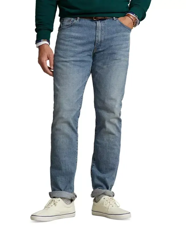 Men's Big & Tall Hampton Relaxed Straight Jeans-Light - 1