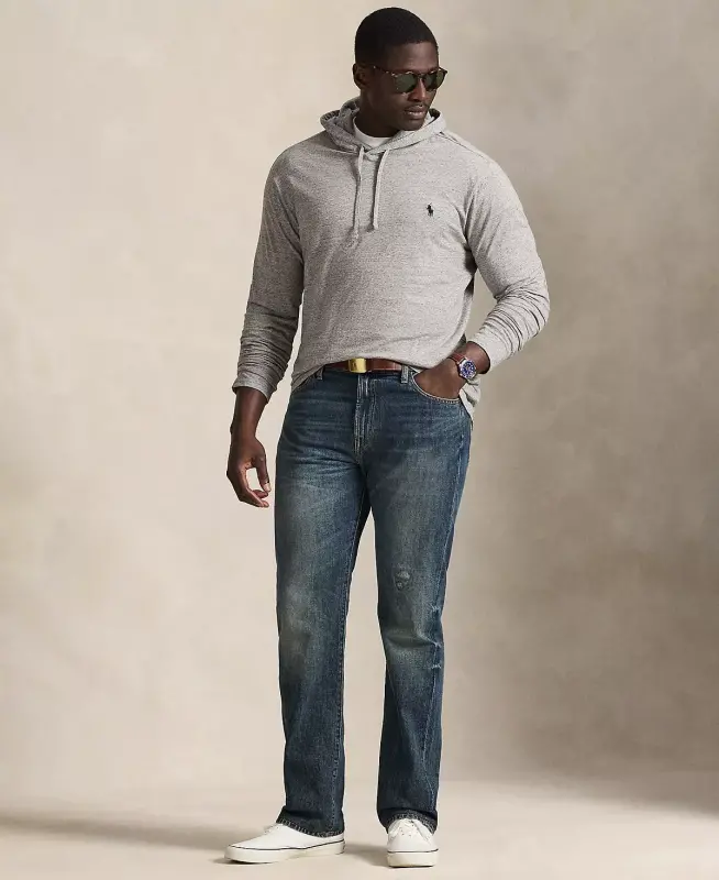 Men's Big & Tall Jersey Hooded T-Shirt - 2