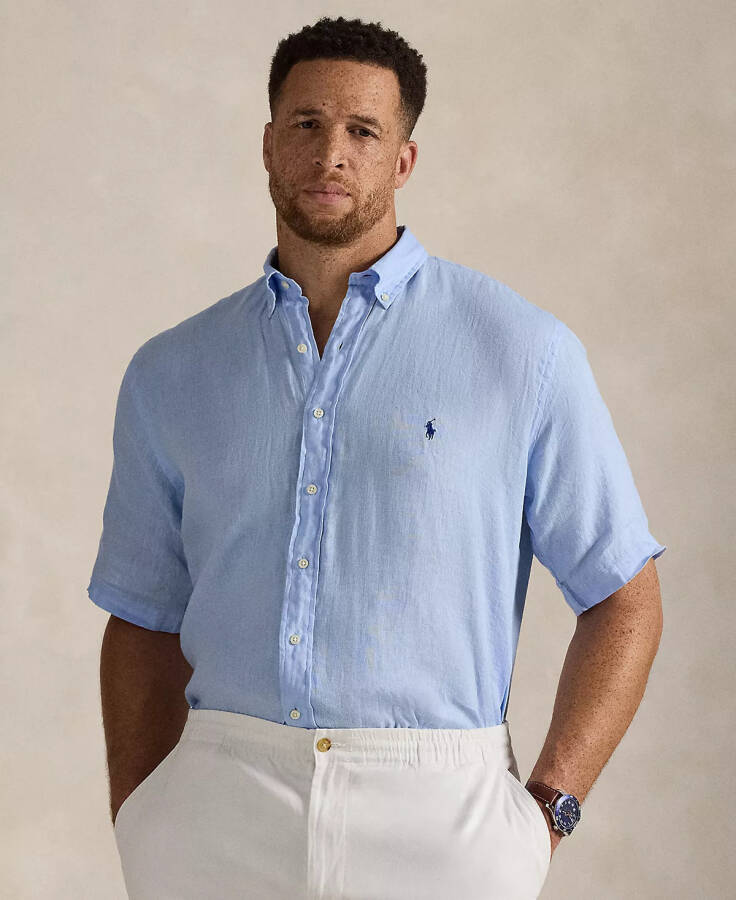 Men's Big & Tall Linen Shirt - 1