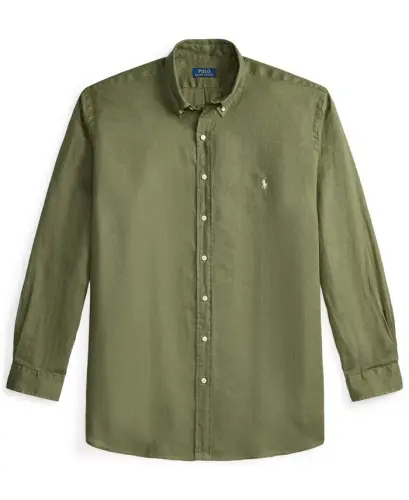Men's Big & Tall Linen Shirt - Garden Trail - 5