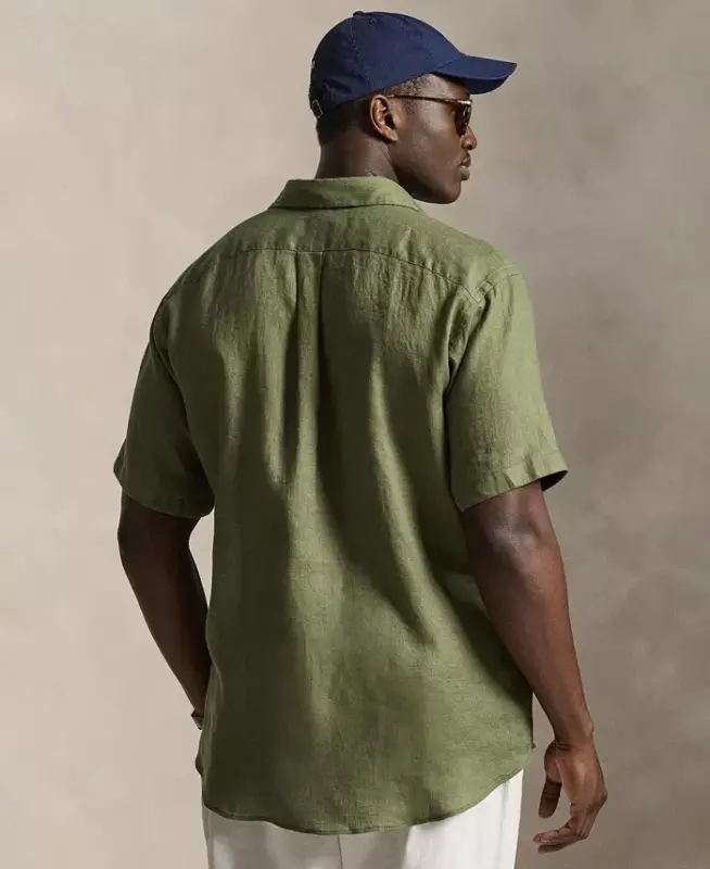 Men's Big & Tall Linen Shirt - Garden Trail - 4