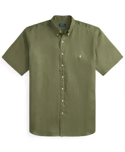 Men's Big & Tall Linen Shirt - Garden Trail - 5