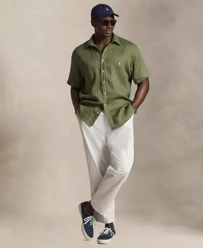 Men's Big & Tall Linen Shirt - Garden Trail - POLO RALPH LAUREN (1)