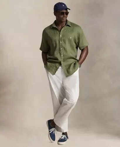 Men's Big & Tall Linen Shirt - Garden Trail - Polo Ralph Lauren (1)