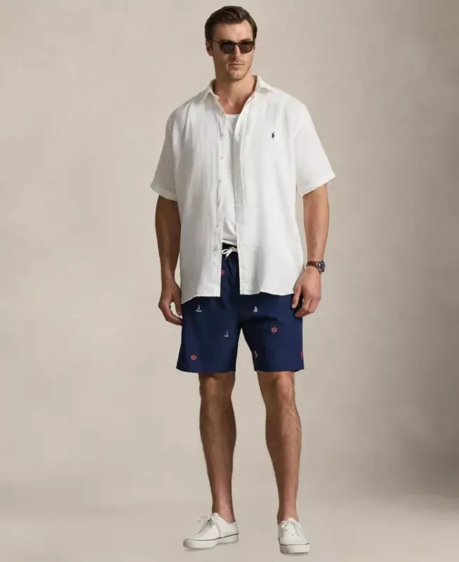 Men's Big & Tall Linen Shirt - White - 2