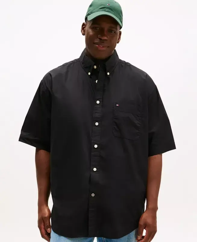 Men's Big & Tall Maxwell Short-Sleeve Button-Down Shirt - Dark Sable - 1