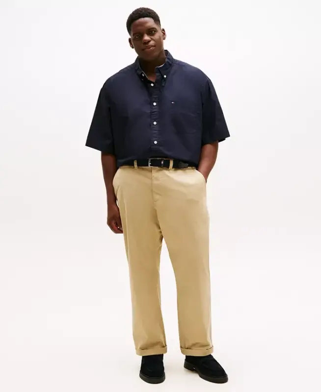 Men's Big & Tall Maxwell Short-Sleeve Button-Down Shirt - Desert Sky - 4