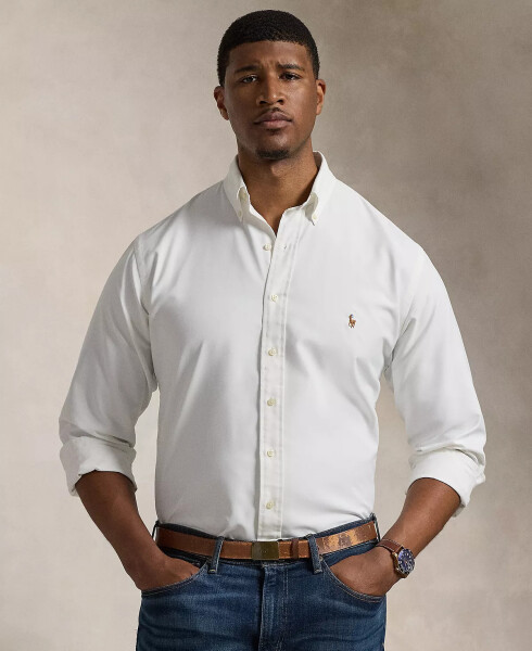 Men's Big & Tall Performance Oxford Shirt White - 1