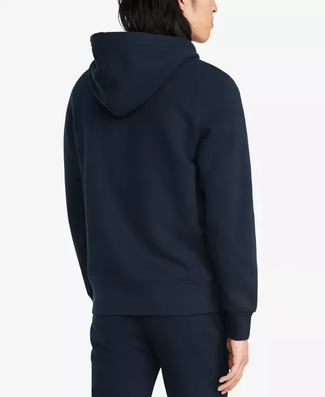 Men's Big & Tall Plains Zip-Up Hoodie - Navy Blazer - 2
