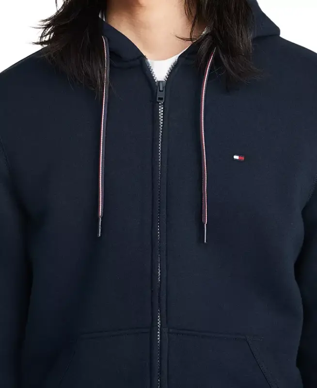 Men's Big & Tall Plains Zip-Up Hoodie - Navy Blazer - 3