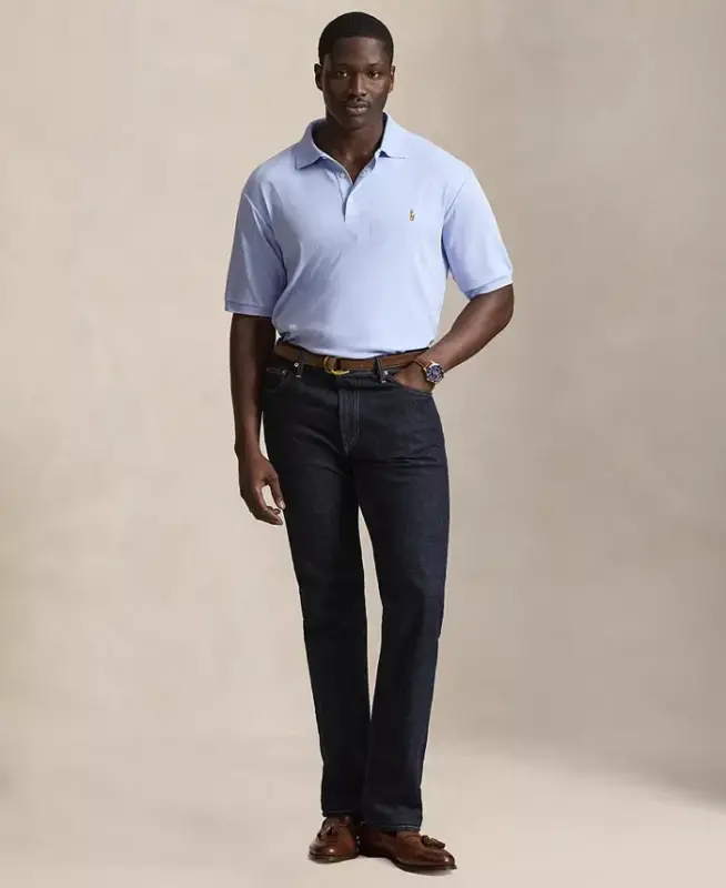 Men's Big & Tall Polo Shirt - PEBBLE BLUE - 5