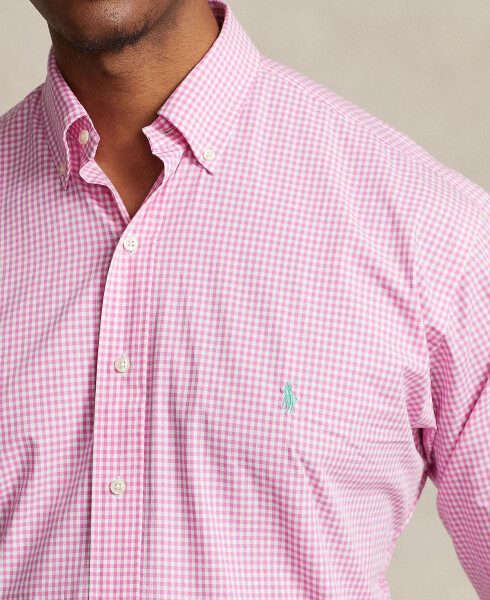 Men's Big & Tall Poplin Sport Shirt Pink/white - 3