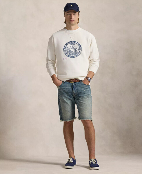 Men's Big & Tall Print Fleece Sweatshirt White - 4