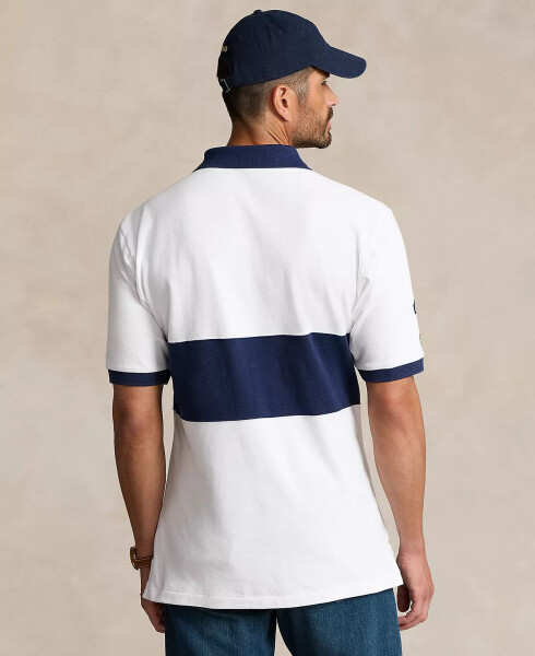 Men's Big & Tall Short-Sleeve Polo Shirt White/Newport Navy - 2