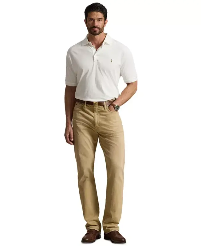 Men's Big & Tall Solid Polo Shirt - Cafe Brown - 21