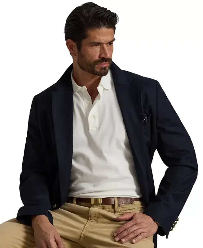 Men's Big & Tall Solid Polo Shirt - Cafe Brown - 22