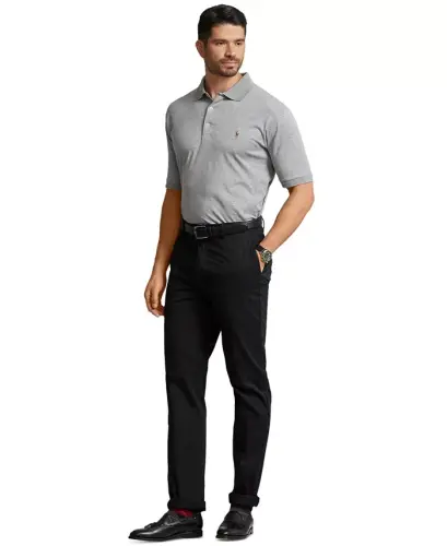 Men's Big & Tall Solid Polo Shirt - Cafe Brown - 24