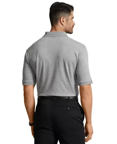 Men's Big & Tall Solid Polo Shirt - Cafe Brown - 26