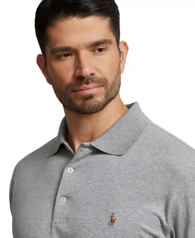 Men's Big & Tall Solid Polo Shirt - Cafe Brown - 28