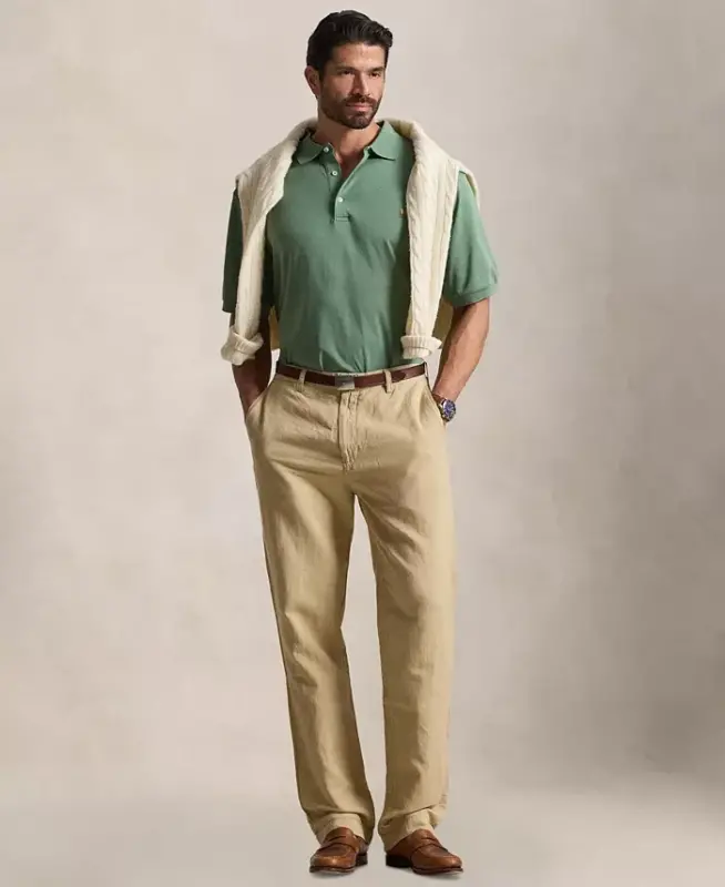 Men's Big & Tall Solid Polo Shirt - Fatigue - 1