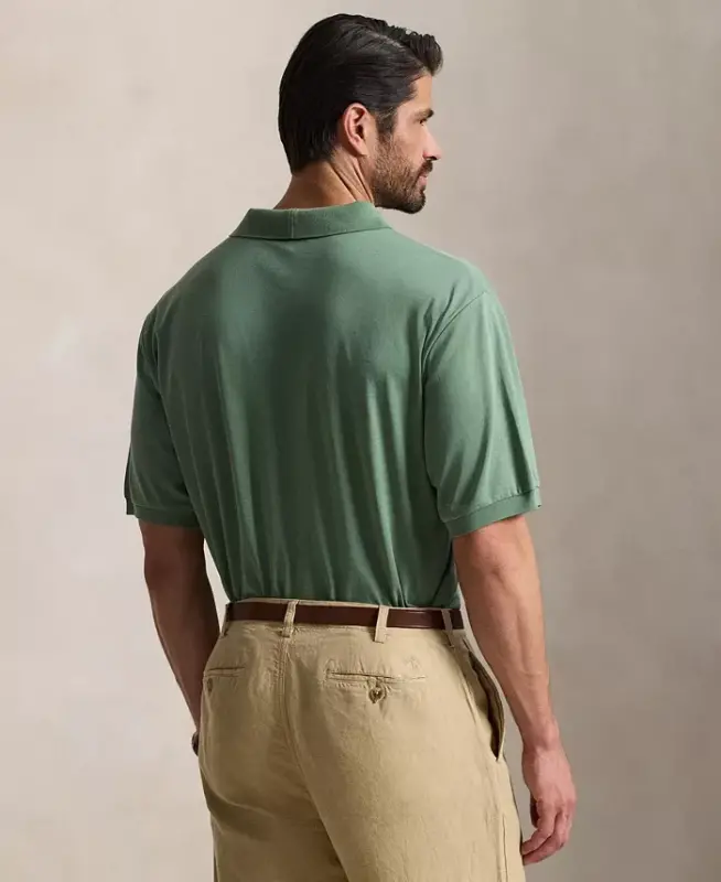 Men's Big & Tall Solid Polo Shirt - Fatigue - 3