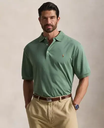 Men's Big & Tall Solid Polo Shirt - Fatigue 