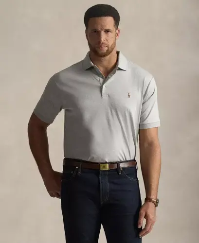 Men's Big & Tall Solid Polo Shirt - Spring Heather 