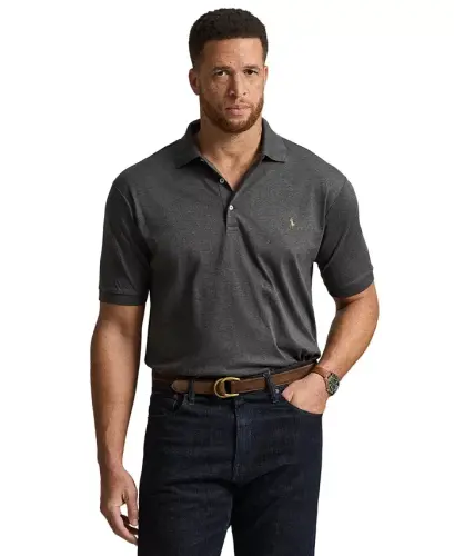 Men's Big & Tall Solid Polo Shirt - Windsor Heather - 1
