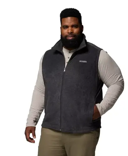 Men's Big & Tall Steens Mountain Vest-Charcoal Heather - 1