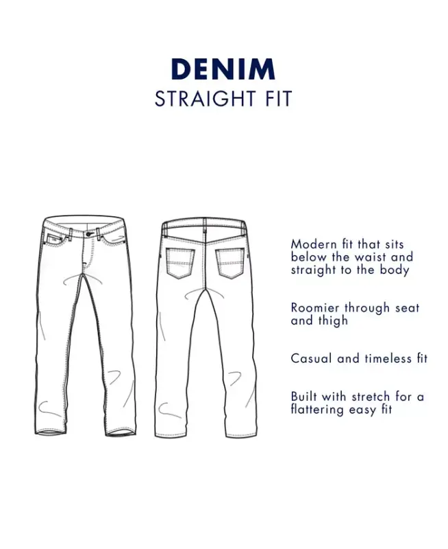 Men's Big & Tall Straight Fit Stretch Jeans - 7