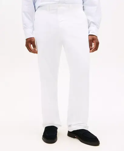 Men's Big & Tall TH Flex Stretch Custom-Fit Chino Pants-Bright White - TOMMY HILFIGER (1)