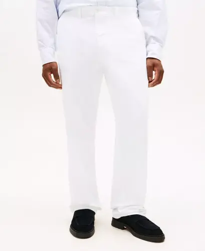 Men's Big & Tall TH Flex Stretch Custom-Fit Chino Pants-Bright White 
