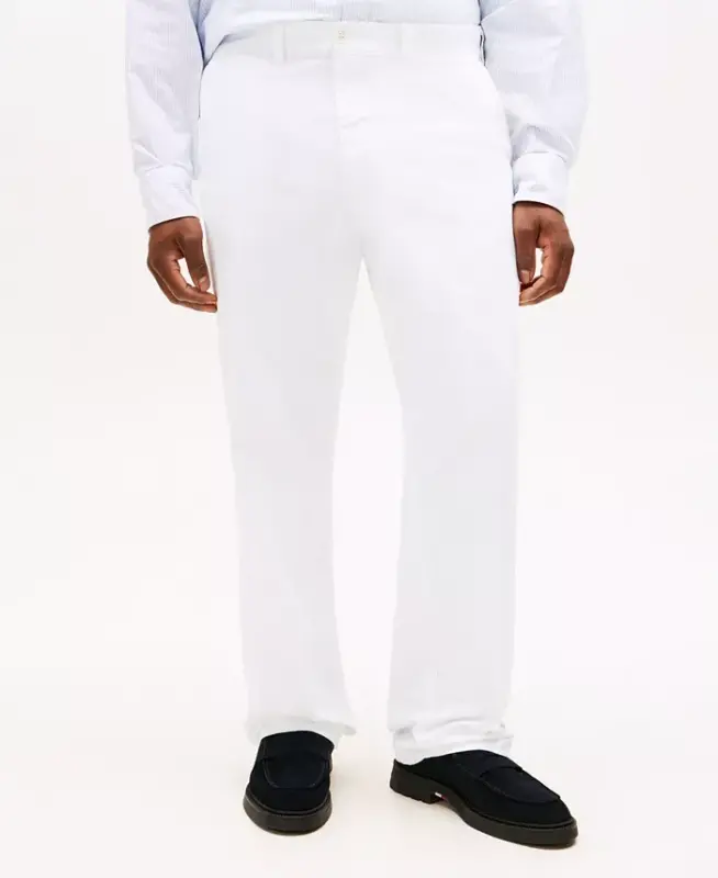 Men's Big & Tall TH Flex Stretch Custom-Fit Chino Pants-Bright White - 1
