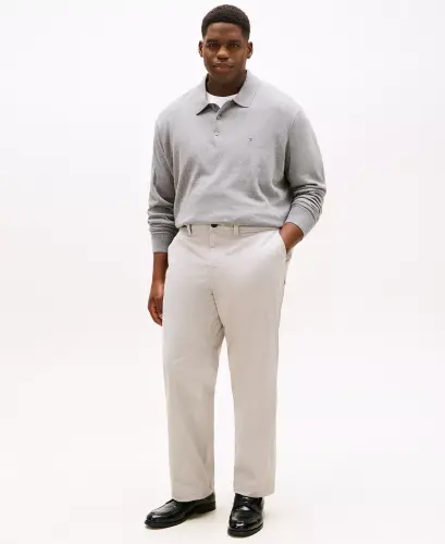 Men's Big & Tall TH Flex Stretch Custom-Fit Chino Pants-Drizzle 