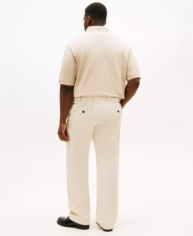 Men's Big & Tall TH Flex Stretch Custom-Fit Chino Pants-Sand Khaki - 2