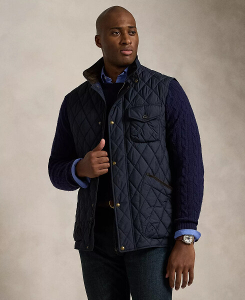 Men's Big & Tall The Beaton Quilted Utility Vest Navy - 1